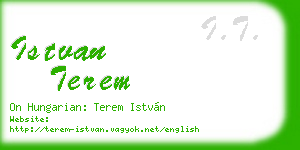 istvan terem business card